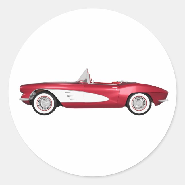 Adesivo 1961 Corvette C1: Candy Apple Finish: (Frente)