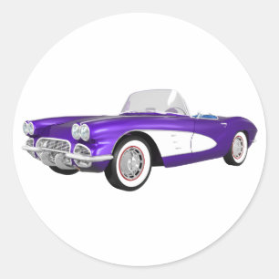 Adesivo 1961 Corvette C1: Término roxo: