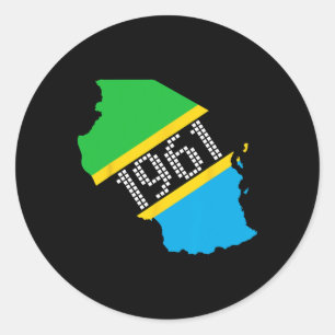 Adesivo 1961 Dia da Independência da Bandeira da Tanzânia