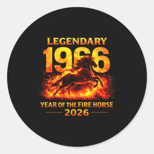Adesivo 1966 Ano Do Cavalo De Fogo 60º Aniversário Chinês