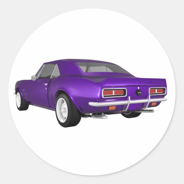 Adesivo 1967 Camaro SS: Finalidade Roxa: Modelo 3D: (Frente)