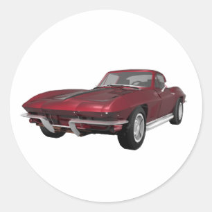 Adesivo 1967 Corvette: Carro desportivo: Candy Apple Finis