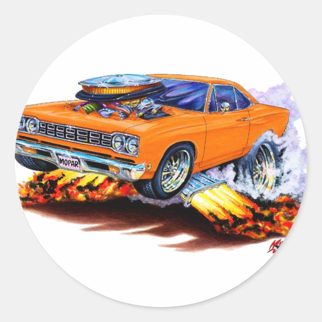 Adesivo 1968-69 Roadrunner Orange Car (Frente)