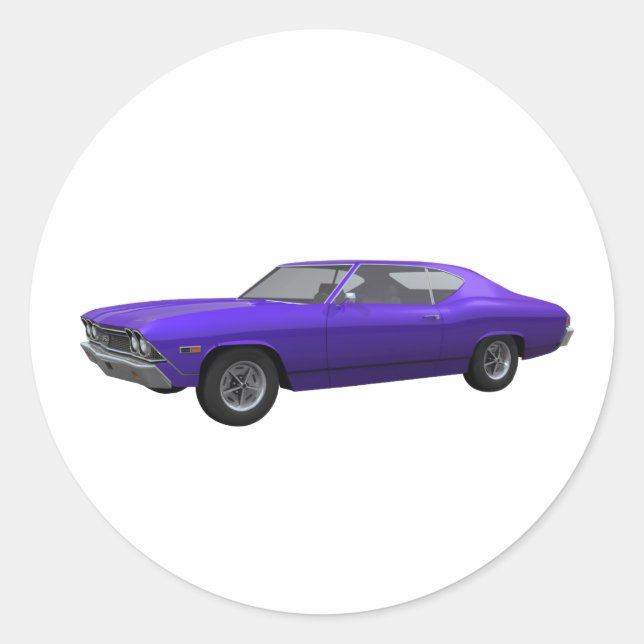 Adesivo 1968 Chevelle SS: Acabamento Roxo (Frente)