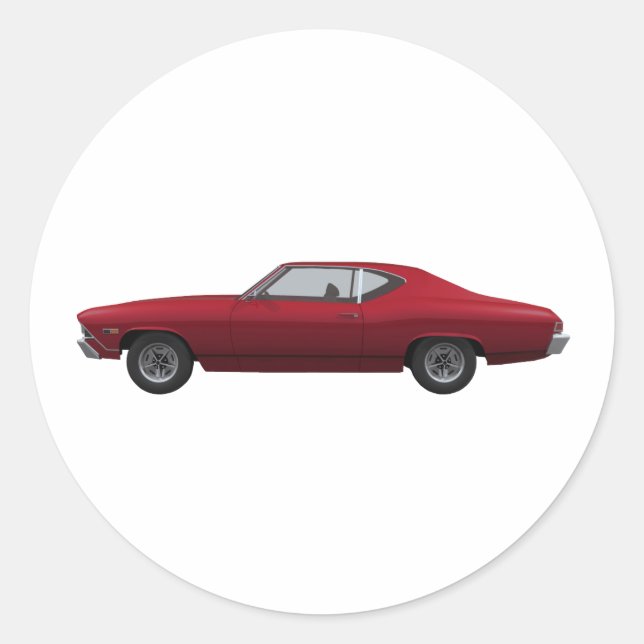 Adesivo 1968 Chevelle SS: Candy Apple Finish (Frente)