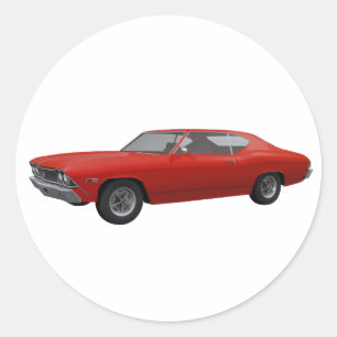 Adesivo 1968 Chevelle SS: Finalidade Vermelha