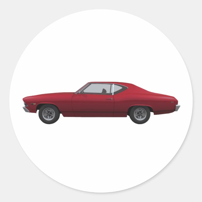 Adesivo 1969 Chevelle SS: Candy Apple Finish (Frente)