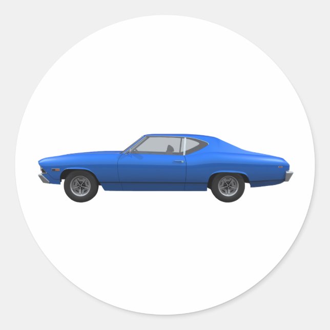 Adesivo 1969 Chevelle SS: Fim Azul (Frente)