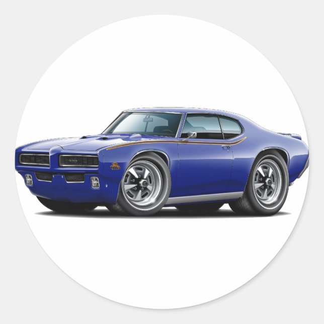 Adesivo 1969 GTO Juiz Dark Blue Hehidden Car (Frente)