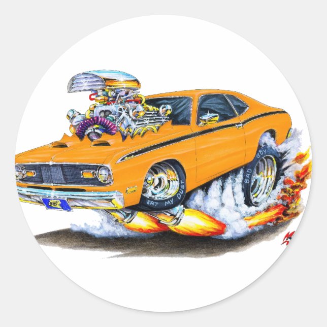 Adesivo 1970-74 Carro Laranja Duster Plymouth (Frente)