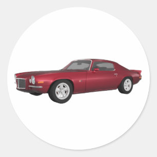 Adesivo 1972 Camaro: Carro Muscular: Candy Apple Finish: