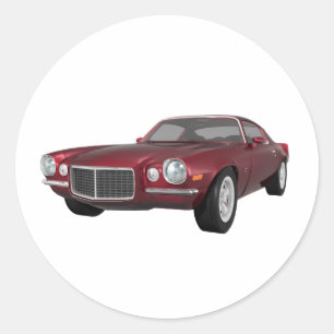Adesivo 1972 Camaro: Carro Muscular: Candy Apple Finish:
