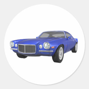 Adesivo 1972 Camaro Z28: Carro Muscular: Término Azul: