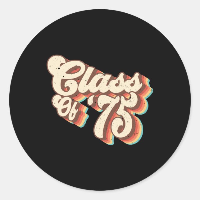 Adesivo 1975 Cl Retro Cl De 75 Graduados Por Segundo grau (Frente)