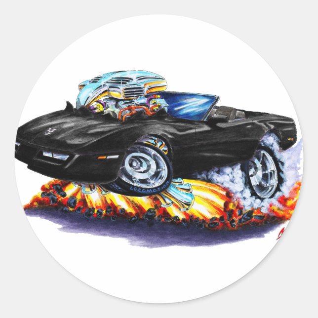Adesivo 1984-93 Corvette Black Convertible (Frente)