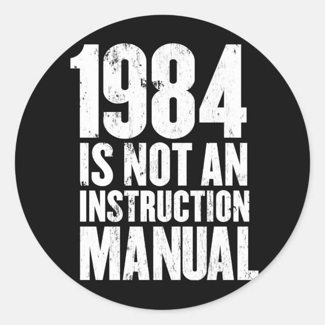 Adesivo 1984 não é um manual de instruções (Frente)
