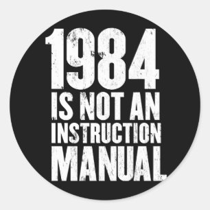 Adesivo 1984 não são um manual da instrução