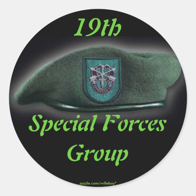 Adesivo 19.ª força especial Green Berets flash Sticker (Frente)