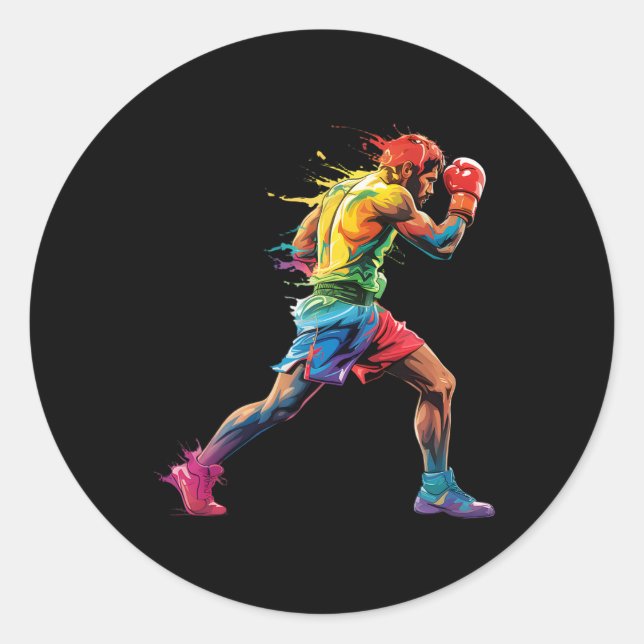 Adesivo 19 de junho atletas de boxe 19 de junho Si (Frente)