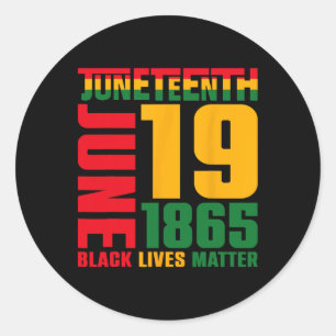 Adesivo 19 de junho de 1865 Dia Negro da Liberdade