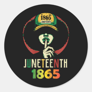 Adesivo 19 de junho de 1865 Mulher negra africana 19 de ju