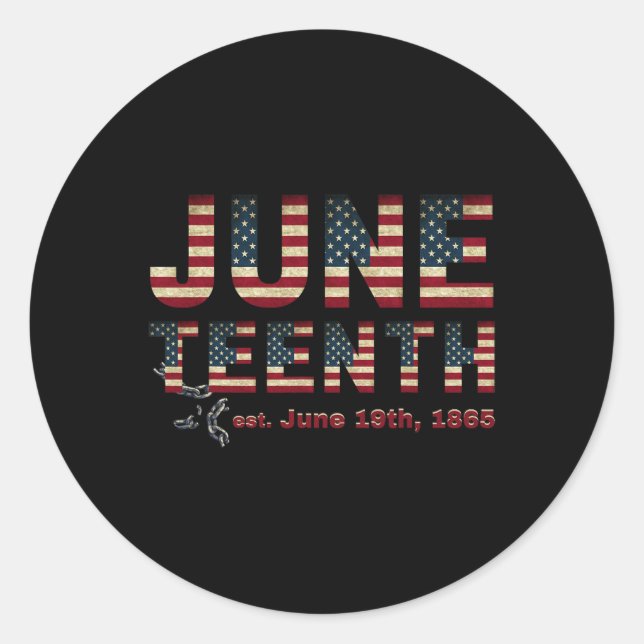 Adesivo 19 de junho de 1865 Texas1 (Frente)