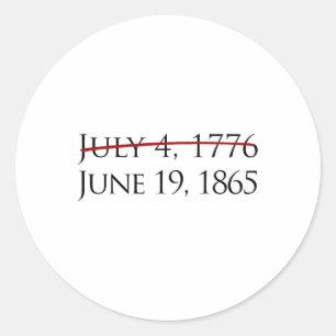 Adesivo 19 de junho Dia da Liberdade