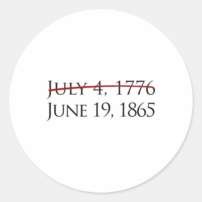 Adesivo 19 de junho Dia da Liberdade (Frente)