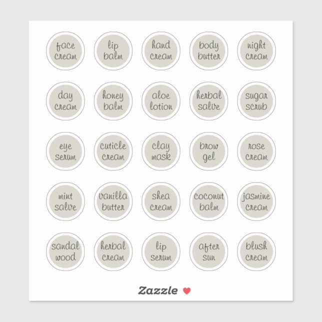 Adesivo 1,14" Frasco Miniatura de Maquiagem Personalizável (Folha)