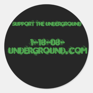 Adesivo 1-18-08-underground.com, apoia o subterrâneo