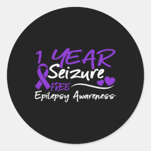 Adesivo 1 ano Atenção Livre à Epilepsia Precedida Mês