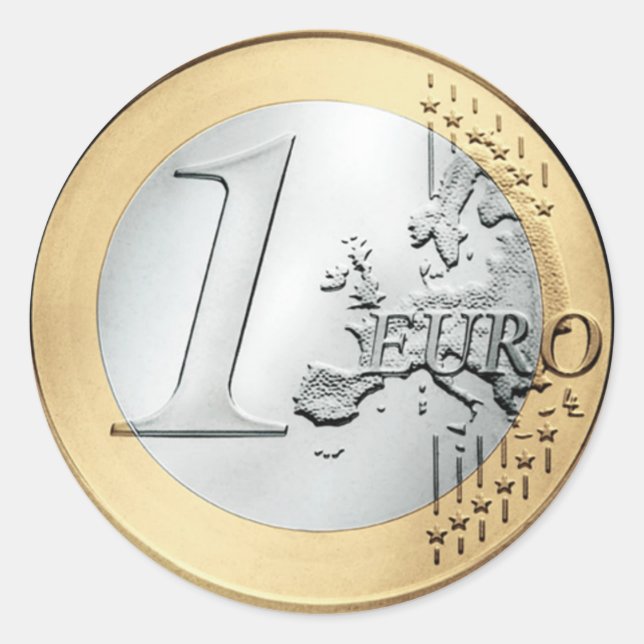 Adesivo 1 Moedas de EURO (Frente)