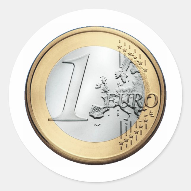 Adesivo 1 Moedas de EURO (Frente)