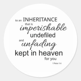 Adesivo 1 Pedro 1:4