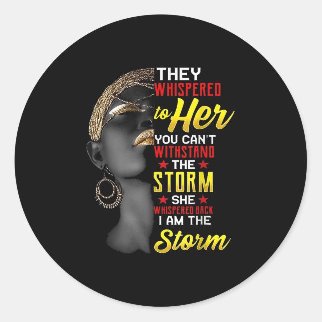 Adesivo 1 Sou A Rainha-Rainha-Africana Forte Historia Negr (Frente)