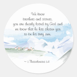 Adesivo 1 Tessalónica 1:4 Você é Muito Amado por Deus