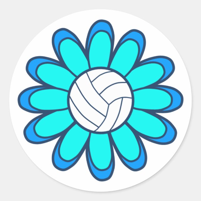 Adesivo 1Garota de Voleibol de Aquário (Frente)