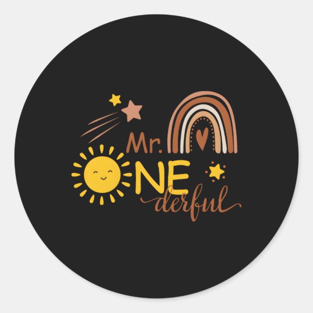 Adesivo 1Rua Boho Rainbow Little Mr One-Derful Py (Frente)