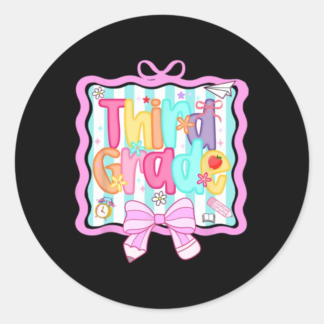 Adesivo 1rua Dia Da Pré-Faculdade De 3º Ano De Volta À Esc (Frente)