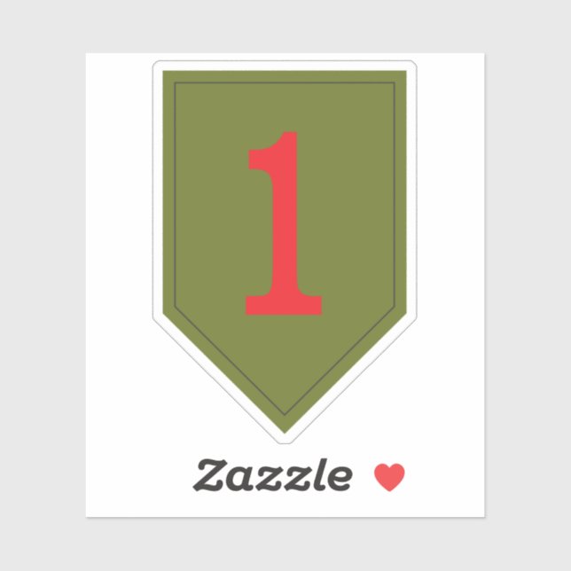 Adesivo 1rua Divisão de Infantaria dos EUA O Sistema Verme (Folha)