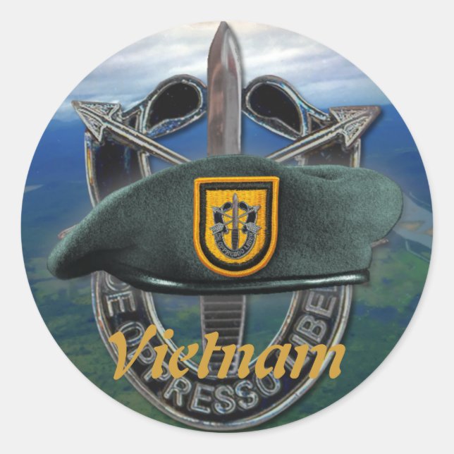 Adesivo 1ruas Forças Especiais Green Berets Group nam Stic (Frente)