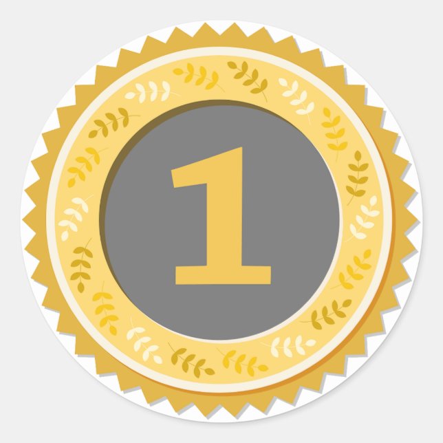 Adesivo 1st Place Gold Medal Dark (Frente)