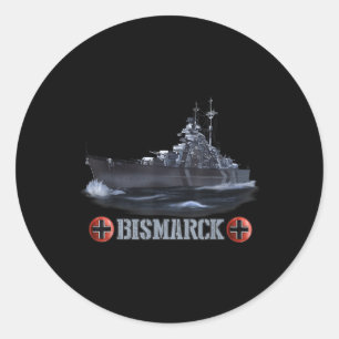 Adesivo 2ª Guerra Mundial - Navio de batalha alemão Bismar