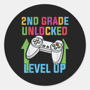 Adesivo 2º ano desbloqueado garotos jogadores de videogame