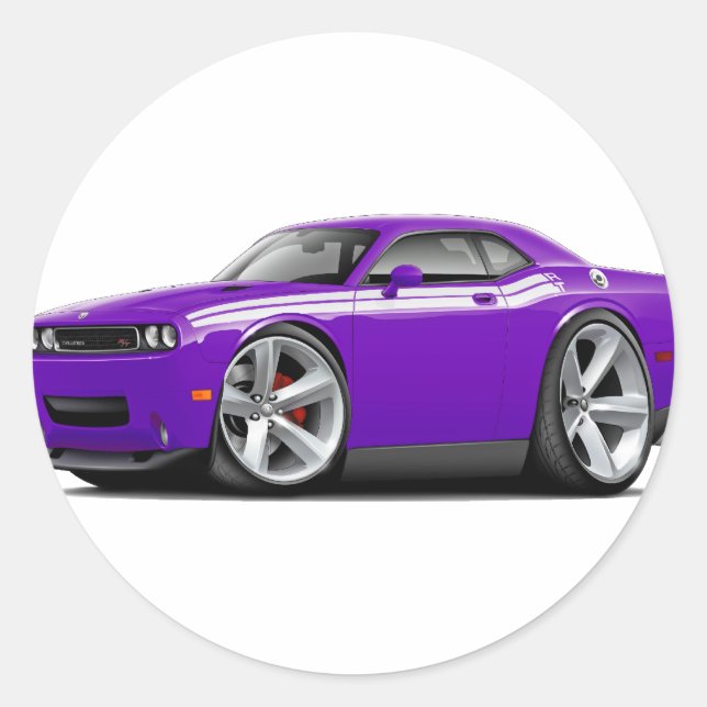 Adesivo 2009-11 Carro RT RT Purple-White Challenger (Frente)