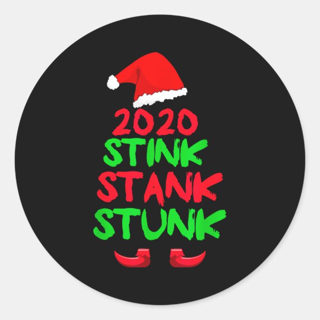 Adesivo 2020 Stink Stank Stunk Funny Christmas  (Frente)