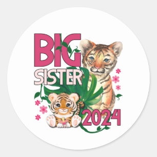Adesivo 2024 Big Sister - Tigre Tropical Selva