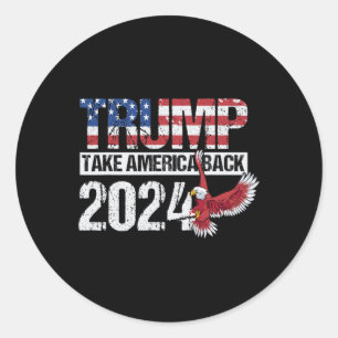 Adesivo 2024 Flag Take America Back Men Women - Trump 2024