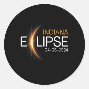 Adesivo 2024 Indiana Totality Eclipse Indiana Solar 2024
