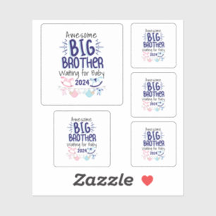 Adesivo 2024 Novo Irmão Grande Esperando pelo Irmão Bebê